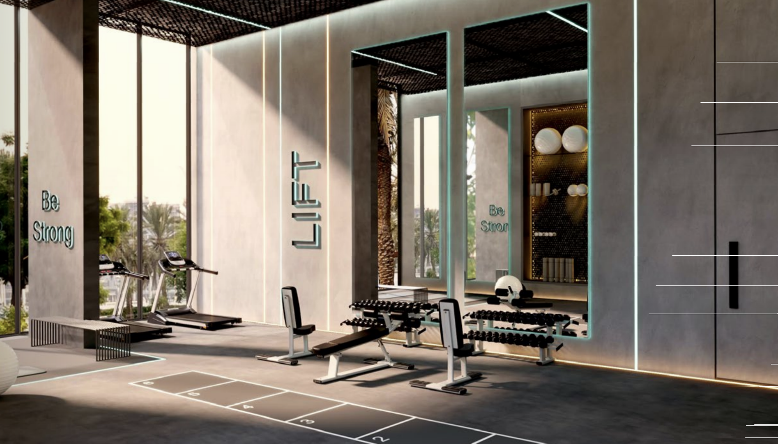 Modern fitness center